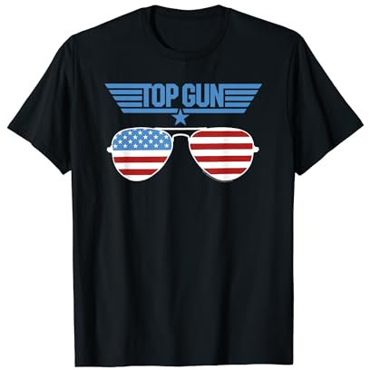 Top-Gun-Weiße-Brille T-Shirt