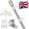 HARRMS Flag Pole 5FT with British Flag, Flag Pole Kit with bracket for UK Flag, Heavy Duty Flag Poles for garden outdoors roof walls Yard