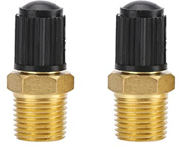 VOBOR 1/4 NPT Messing Luchtcompressor 2 Stück 1/4 Zoll Messing Reifen Luftkompressor Luftventil Prüfventil Autoventil Tank Füllventile Reifenventil 1/4 Adapter Felgenventile für Auto PKW LKW