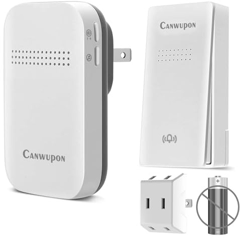 CANWUPON Wireless doorbell (2 buttons and 2 receivers)