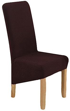 Chickwin Jacquard Stuhlhussen Extra Groß, Stretch Stuhlüberzug 1 2 4 6er Set, Stuhlbezug Universal Elastisch Waschbar Stuhl Protector für Küche, Bar, Hotel, Hochzeit (Kaffeefarbe,4 Stück)