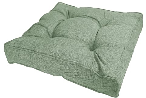 POKAR Loungekissen Sitzkissen Sitzauflagen Stuhl Stuhlkissen für Stuhl Rattanmöbel Gartenmöbel Kissen Outdoor Sitzpolster Lounge Polster 40x40x10 cm, Grün