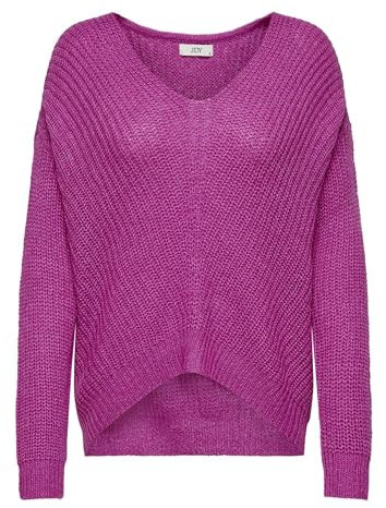 JdY Damen JDYNEW Megan L/S Pullover KNT NOOS Strickpullover, Purple Orchid/Detail:W.White PLY, M