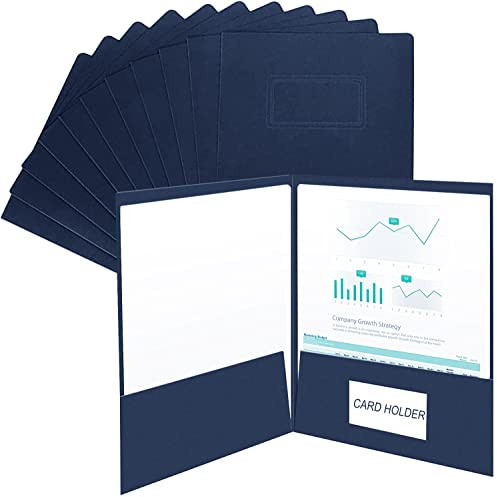 10 Stück A4 Pappe Präsentationsmappen mit Tasche Dokumentenmappe DIN A4 Dokumentenablage Registermappen Sammelmappe aus Karton Postmappe Einschlagmappe Projektmappen Angebotsmappen Arbeitsmappen