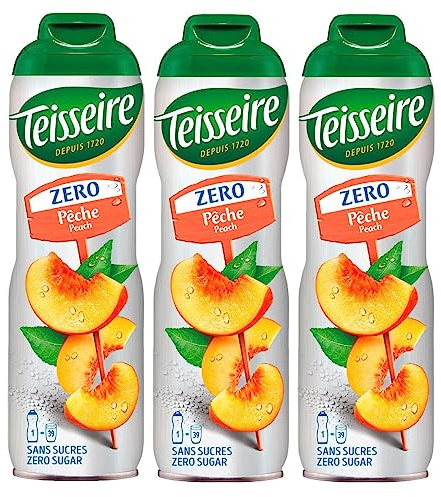 Teisseire Sirup Pfirsich/Peach zero Zucker 600ml - Cocktails (3er Pack)