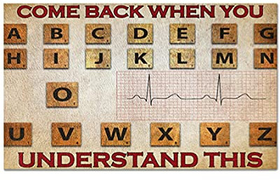 FJQWKLF Ecg Vintage-Metallschild „Come Back When You Understand This“, Poster, Heimdekoration, Wanddekoration, Plakette für Krankenhaus-Clubzimmer, 20,3 x 30,5 cm