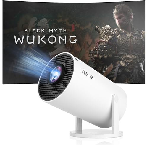 HY300 - Mini Projecteur 4K Videoprojecteur Portable Projecteur Video WiFi 5 Android 11 Retroprojecteur Full HD Supporté pour TÉLÉPhone PC Lap HDMI Home Cinéma 180° Rotation