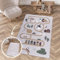 Kleinling Kinderzimmer Teppich Kinderteppich Spielteppich [2-in-1] Wendbar Mädchen Jungen Waschbar Reine Baumwolle 120 x 160 cm Grau