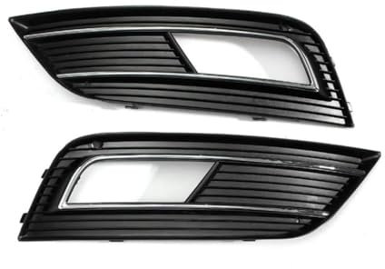 ZMXRF Auto Frontstoßstange Nebelscheinwerfer Gitter Abdeckung für Audi A4 B8 Quattro 2012 2013 2014 2015,Stoßstange Grill Kühlergrill Lampenabdeckung Stoßfänger Grillgitter Blende