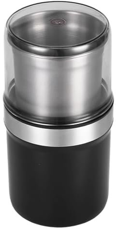 Electric Coffee Grinder and Food Processor, Dual-Use for Wet and Dry Ingredients, Manual Press Coffee Grinder with Stainless Steel Cup, Fast Grinding for Coffee Beans, Pepper, Grain, Spice, Nuts