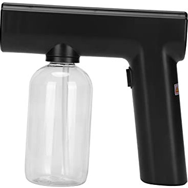 Tragbare Nanometer-Nebelsprühpistole, Multifunktionales Elektrisches Nebelgerät, Reinigungssprühgerät, Schnelle Zerstäubung für die Hausreinigung, 300 Ml Kapazität, (Black)