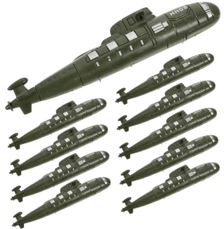 JOINPAYA 12 Stücke Gefälschte U-Boot Modelle Spielzeug U-Boote für Sand Tisch Navy Spielzeug