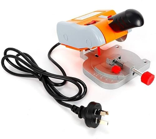 Portable Table Saw Mini Benchtop Cut-Off Miter Saw Set 0-45° Adjustable Wood Cutter Tools, 90W Mini Table Bench Tools Table Wood Cutter DIY Accurate Cutting Metal Cutting Machine 7800r/min
