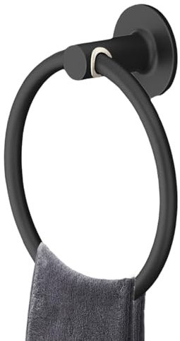 Punch- Towel Ring, Bathroom Towel Ring, Modern Towel Holder, Space Aluminum Towel, No-Punch Towel Hanger, Round Towel Holder, Hand Towel Ring, Bath Towel Ring, Punch- Bathroom Hook, Aluminum B
