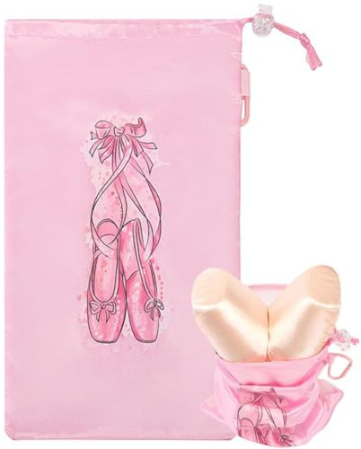 Haowul Rosa Spitzenschuhtasche, Tanzschuhtaschen, Ballett-tanzschuhtasche, Kordelzug, Tanzschuhtasche, Tasche Für Frauen Und Mädchen
