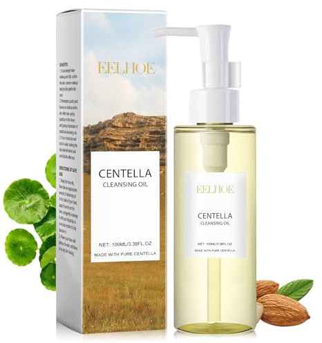 100 ml Centella Cleansing Oil, Aceite de Limpieza Profunda, Suave Aceite Limpiador, Doble Limpieza Facial Cleansing Oil, Limpiar los Poros Profundos y Desmaquillar