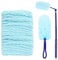 Newthinking Flash Dust Magnet and Refills, Fluffy Disposable Dust Magnet Kit with Extended Handle for Household Cleaning and Dust Removal (1 Long Handle, 1 Short Handle, 20 Duster Refills)