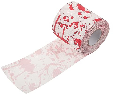 Toilettenpapierrolle Rot Halloween Feier, mit Blutfleckenmuster