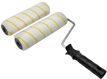 Nespoli - Farbroller-Set mit 1 Ersatzrolle, Rolle für Wandfarbe und Fixiermittel für Innenwände, geeignet für alle Oberflächen, DIY-Rollen mit komfortablem Griff
