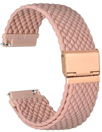 Ayadoo Bracelets de Montre en Nylon Tressé, Bracelets de Montre à Dégagement Rapide, Boucle Réglable, 16mm 17mm 18mm 19mm 20mm 21mm 22mm