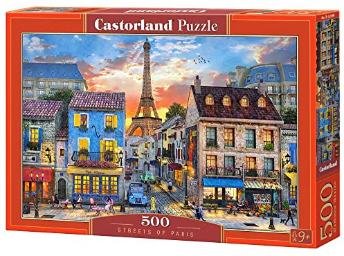 Castorland B-52684 Streets of Paris, Puzzle 500 Teile, bunt, 35 x 25 x 5 cm