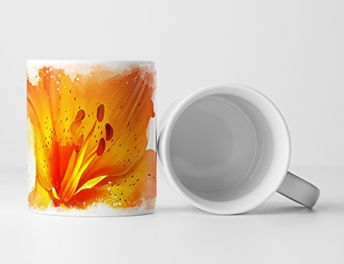 Eau Zone Fotokunst Tasse Geschenk Gelbe Lilie – Farbenexplosion