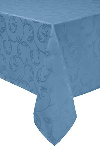 Erwin Müller Tischdecke Greven abwaschbar blau Größe 110x140 cm