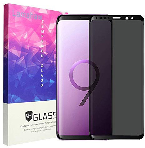 LvBu Lamshaw Displayschutzfolie für Galaxy S9 Plus, Sichtschutz, Anti-Spionage-Funktion, volle Abdeckung, Privatsphäre, gehärtetes Glas, Displayschutzfolie für Samsung Galaxy S9 Plus (schwarz)