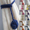 John Aird Pair Of Rope Ball Curtain Tie Backs (Navy)