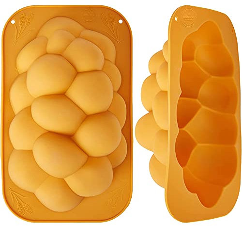 The Dreidel Company Challah Braid Brotform aus Silikon, perfekte koschere Challah-Geflochtene Backform, kein Formen erforderlich – Medium (einzeln)