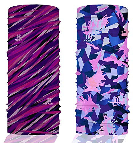 HYXE 2er Set Original Multifunktionstuch für Damen - Outdoortuch, nahtloses Halstuch, nachhaltiges Schlauchtuch, Schal, Kopftuch, Stirnband, verschiedenste Designs, 10 Tragevarianten