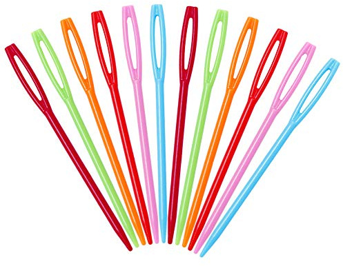 100 Pcs Plastic Sewing Needles, 7cm/2.7inch Big Eye Sewing Plastic Needles | Big Eye Plastic Sewing Needles, Sewing Yarn Darning Needles for DIY Sewing Crocheting Knitting Crafts
