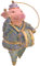 Schwein Musikant Musiker Musikinstrumente handbemalt Weihnachten Baumschmuck Deko Hänger Christbaumschmuck 10 cm (hellblau)