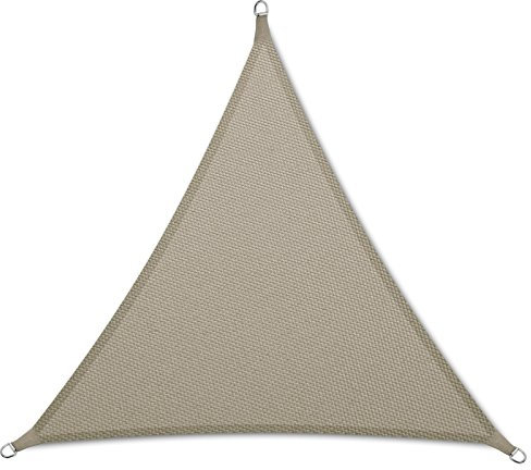 Floordirekt Wasserabweisendes Sonnensegel 5 x 5 x 7 m, Grau - Dreieckig - für Garten, Terrasse und Balkon - UV-abweisend & wetterfest