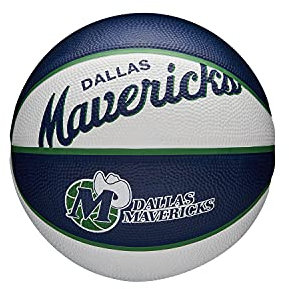 Wilson Mini-Basketball TEAM RETRO, DALLAS MAVERICKS, Outdoor, Gummi, Größe: MINI