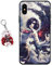 Staremeplz Compatible with iPhone X/iPhone XS Case Anime Design [With Figure Keychain], Soft Silicone Flexible TPU Animation Phone Case for iPhone X/iPhone XS