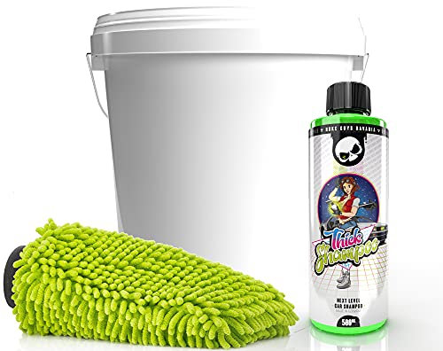 detailmate Nuke Guys Auto Wasch- und Pflegeset Handwäsche: Nuke Guys Thick Shampoo 500ml + detailmate Wascheimer + Deckel + detailmate Waschhandschuh