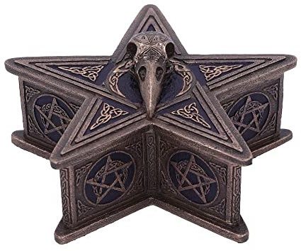 Nemesis Now Pentagramm Raven Box 16,5cm Bronze