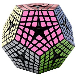 Dodekaeder Speed Cube 3D Puzzle, Megaminx Speed Cube Schwarzer Aufkleber, Lernspielzeug Für Kinder Geschenk,6 * 6 Cube
