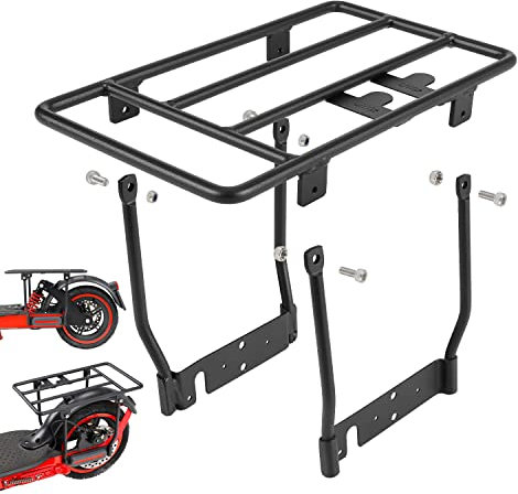 Fututech Mensola Posteriore Scooter Elettrico per Xiaomi M365 1S Lite Pro Pro2 per Mi3 Portapacchi per Monopattino Elettrico Supporto di Estensione Supporto di Ricarica (nero)