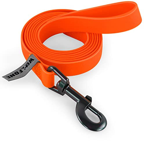 Wolfone 1,5m de Cuerda de Entrenamiento de Color Naranja, Resistente al Agua para Perros, Correa Resistente y fácil de Limpiar, Adecuada para retiros de Llamada, natación, Camping, Playa, Caza, Paseos