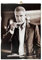 KUSTOM ART CUCUBA Bild im Vintage-Stil, Schauspieler und Kaffee, George Clooney, Druck auf Holz, 18 x 25 cm.