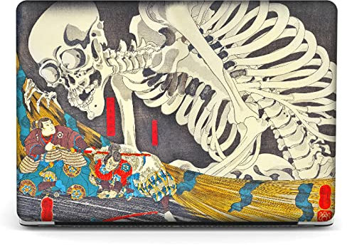 Compatible with MacBook Air 13 inch Art Case Skin, 2022, 2021, 2020-2018 Release A1932 with Touch ID Colorful Hard Shell with Keyboard Cover & Screen Protector (The Skeleton Specter by Kuniyoshi)