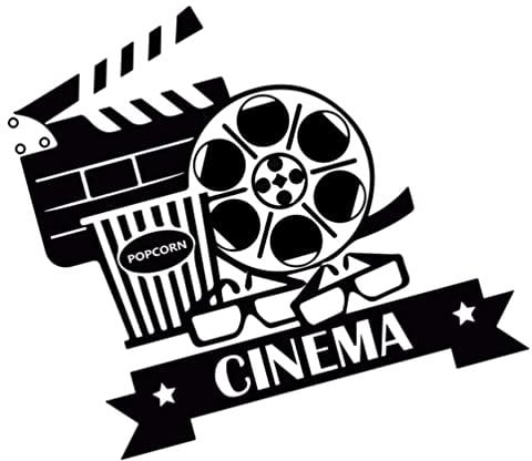 Milisten Film-wandaufkleber Heimkino-Aufkleber Zitate Filme Wandtattoo Kino Theater-Vinyl-Aufkleber Wandtattoos Für Heimkino Unser Theater Wandtattoo Poster Es Kann Sich Bewegen PVC