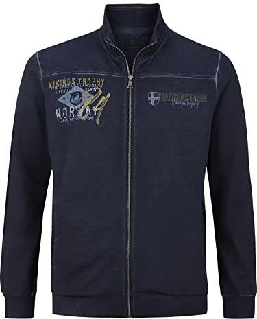 Jan Vanderstorm Herren Sweatjacke Sivid | | reine Baumwolle | große Größen L-7XL