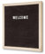 net-xpress Letterboard Holzrahmen, Hellbraun, 30x30cm mit 450 Buchstaben/Zahlen, Buchstabentafel Letterboard Holz