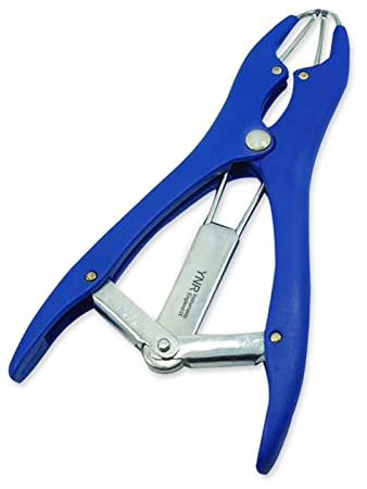 Elastrator Castration Pliers Multi Tool Pliers 100 Rubber Rings Cattle Sheep Goat Party Wedding CONFETTI APPLICATOR Big Small BALLOON Mouth Neck Opener (Blue)