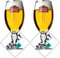 Roxley | Stella Artois Lot de 2 verres à bière à bord doré | Également livrés avec 2 sous-verres de marque | Verre à bière Lager 56 cl en verre Man Cave | Fabriqué au Royaume-Uni