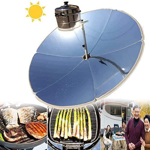 Horno Solar, Cocina Solar, Estufa de Camping para Horno al Aire Libre, construida con Placa de Acero al Carbono, para una Temperatura máxima de 800°-1000°, para 2-3 Personas, para v