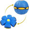 WACURRENTHYD New UFO Pet Flying Saucer Ball, Portable Flying Toys Creative Fly Saucer Stomp Magic Balls, Magic Frisbee Dog Toy Ball, Fun Puppy Interactive Flying Flat Throw Disc Balls Toy (Blue)